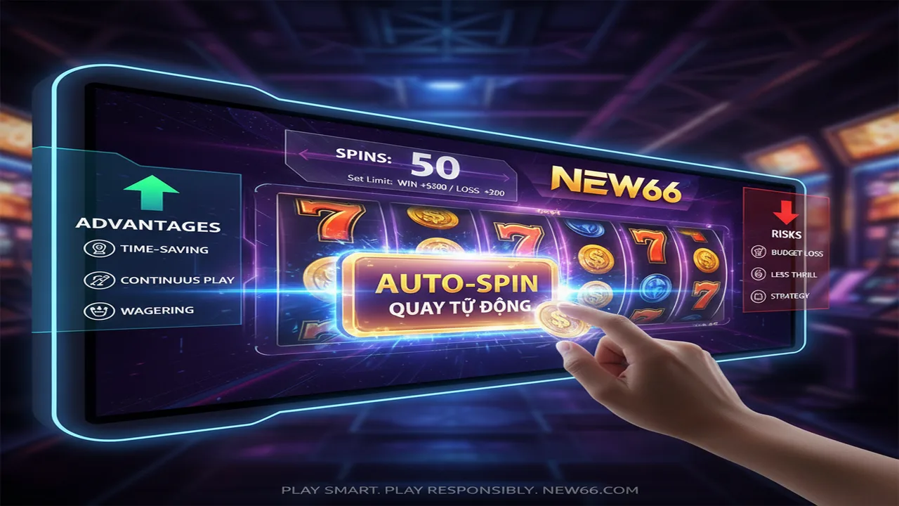 Có nên sử dụng tính năng Quay tự động trong Slot? New66