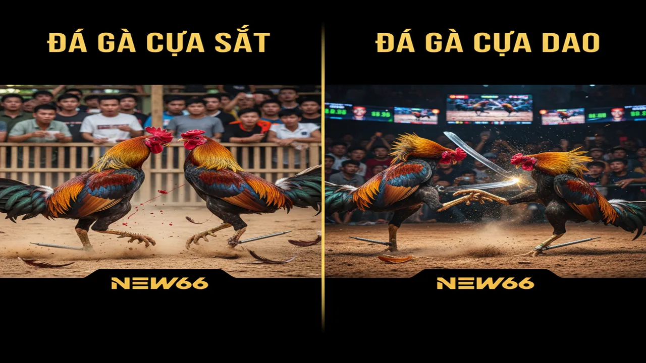 Đá gà cựa sắt và đá gà cựa dao: Sự khác biệt New66
