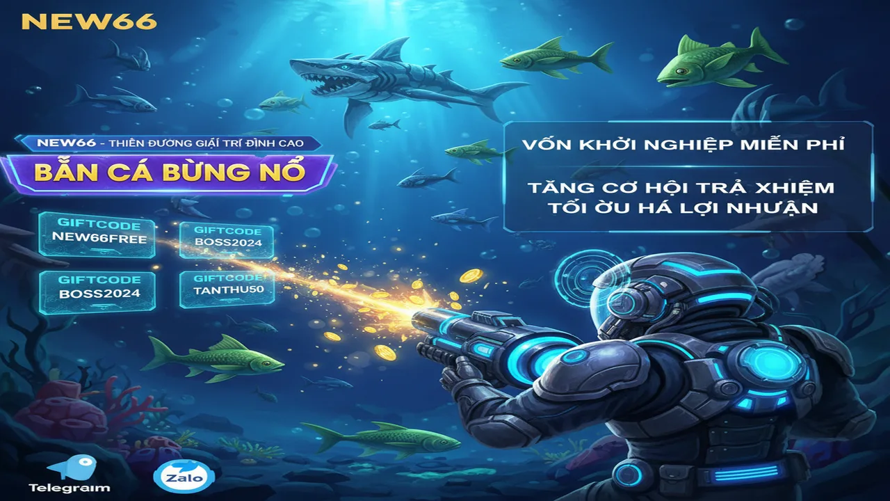 Hướng dẫn nhận Giftcode và ưu đãi chơi Bắn cá New66