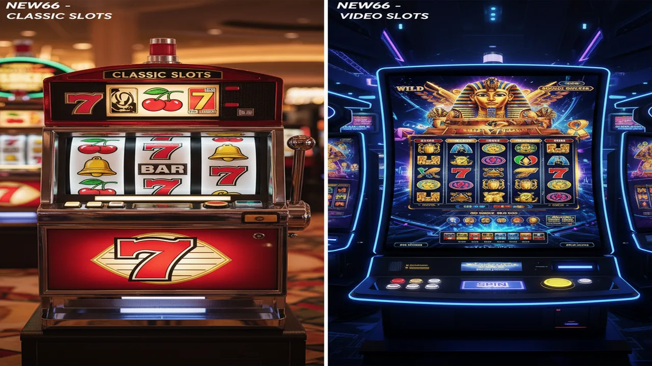 Sự khác biệt giữa Slot cổ điển và Video Slot New66