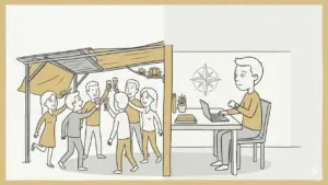 Tham gia tiệc cuối năm ở khu phố khi không cùng 'tần số'